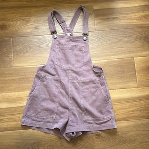 aerie denim shortalls